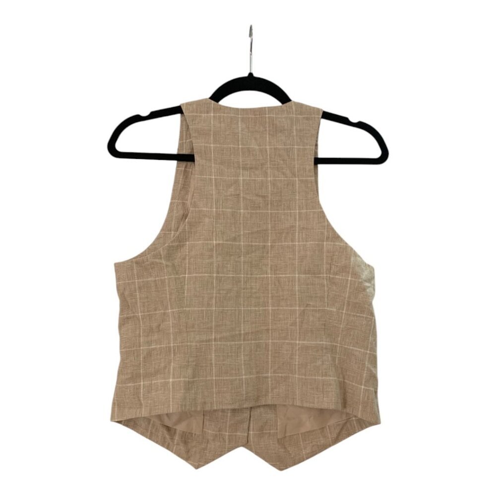 NWOT Madewell Linen Vest Top in Plaid Size 4 - Picture 4 of 7